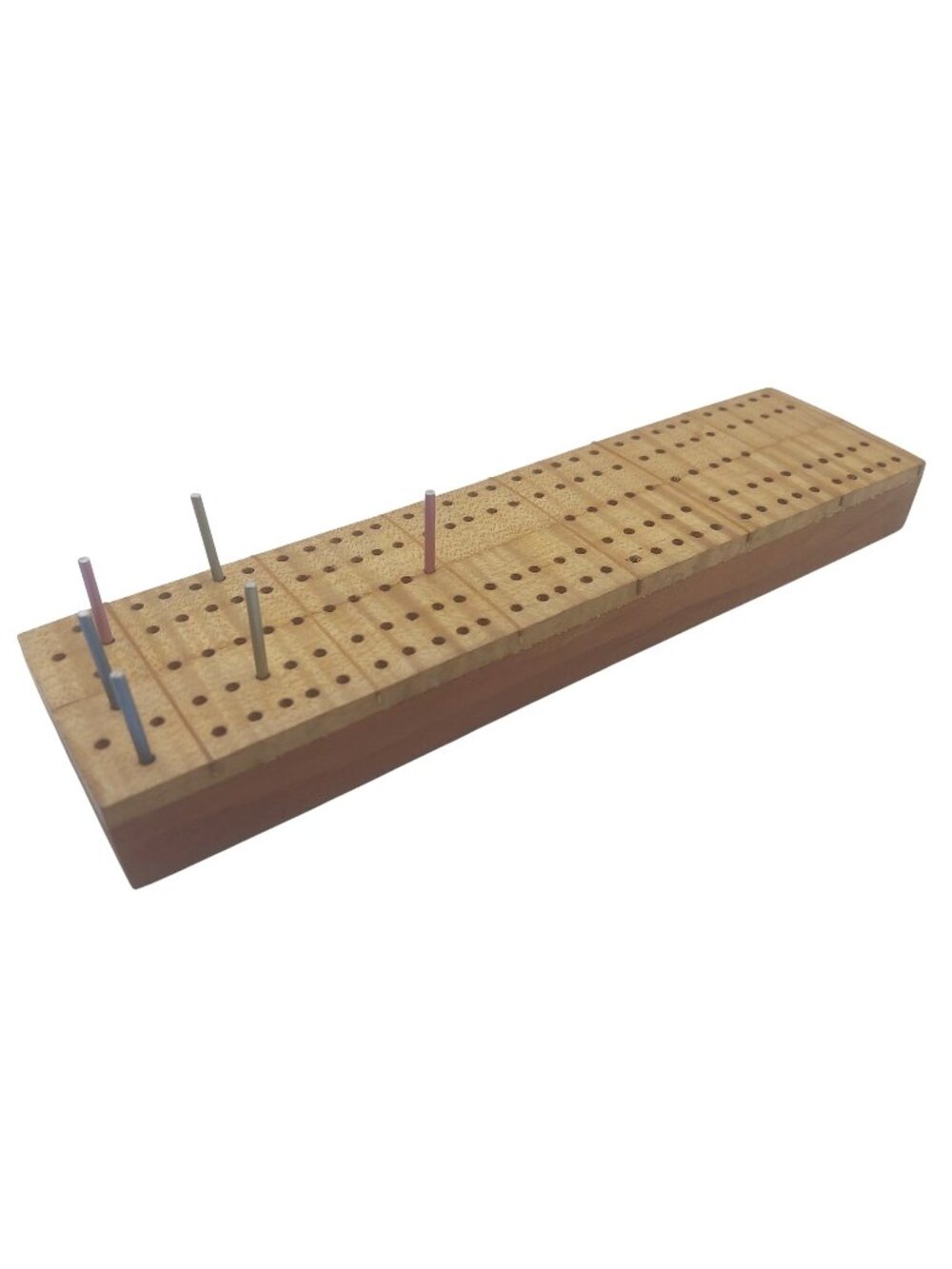 Wooden Cribbage Score Board 6 Pegs Classic Card Game Play Portable Traditional